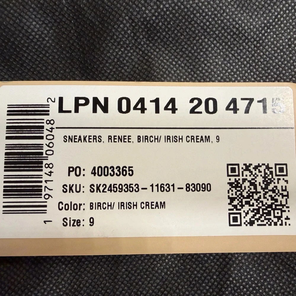 JustFab Cream and White Men's Sneakers - Picture 3 of 3